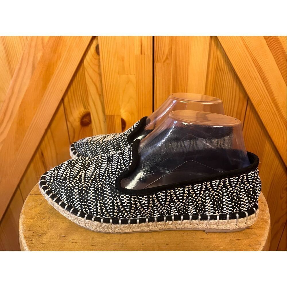 Universal Thread Carly Black Woven Espadrille Flats Women's Shoes 7